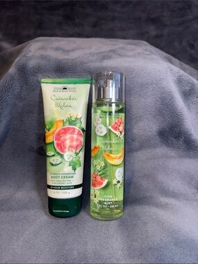 Bath & Body Works Cucumber Melon Body Cream & Mist Set